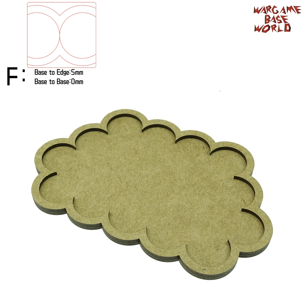 Wargame Base World-Movement Tray-20 цоколей 25 мм круглая Тройная форма MDF