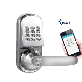 

Wireless electronic Z-wave Smart Door Lock, keyless digital remotely control lock for Apartment or Hotel