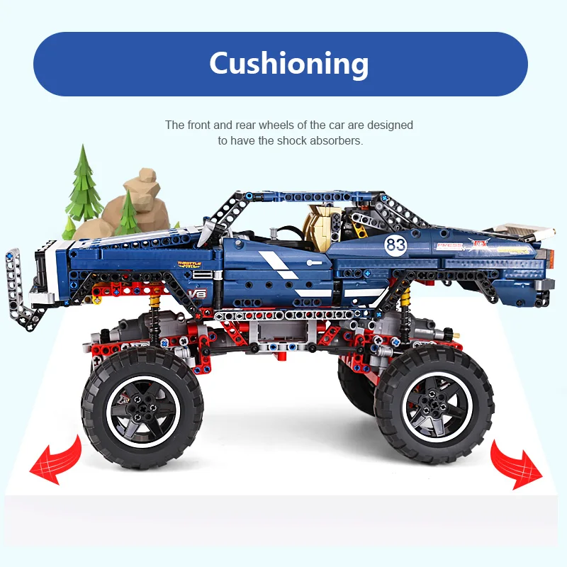 DHL 20011 Technic автомобиль с дистанционным управлением, электрические внедорожные транспортные средства, строительные блоки, игрушки, совместимые с 41999 автомобилями, детские игрушки