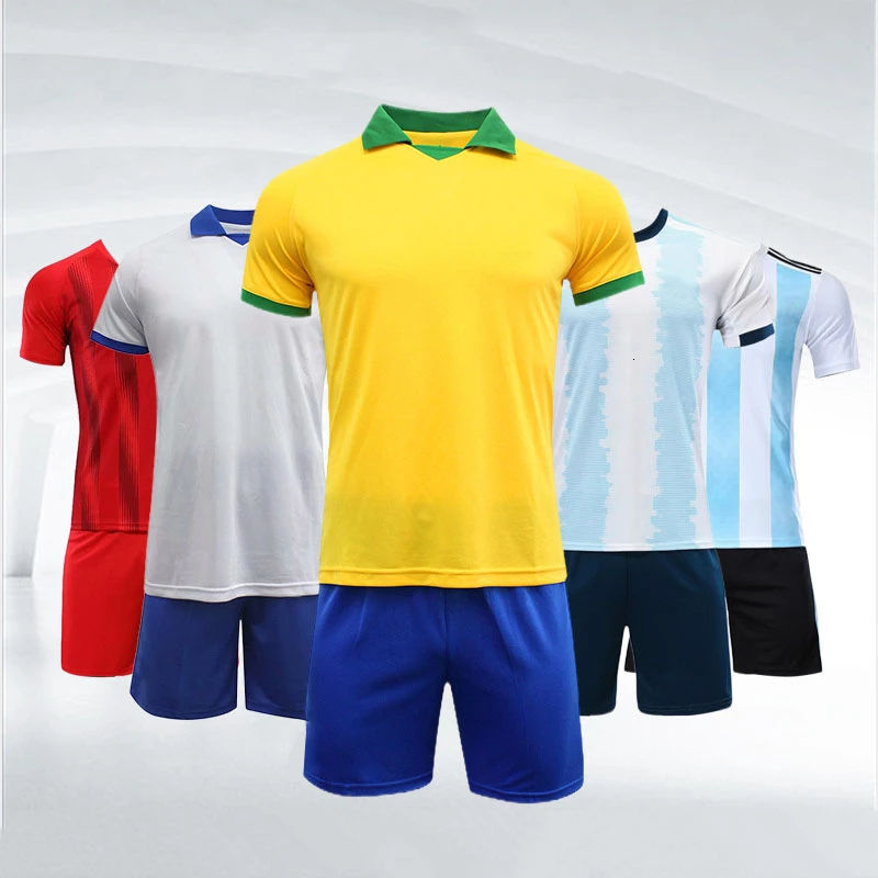

2019 National Team Soccer Jersey Kid Clothes Ropa Training Football Uniform Kids Tracksuit Children Boys Clothes Sets Outfits