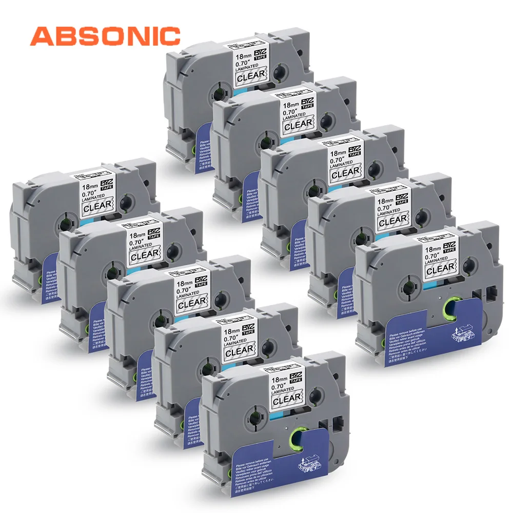 Absionc 10 шт. TZe 141 ламинированные ленты для Brother P touch PT 2300 D600 P700 производители этикеток