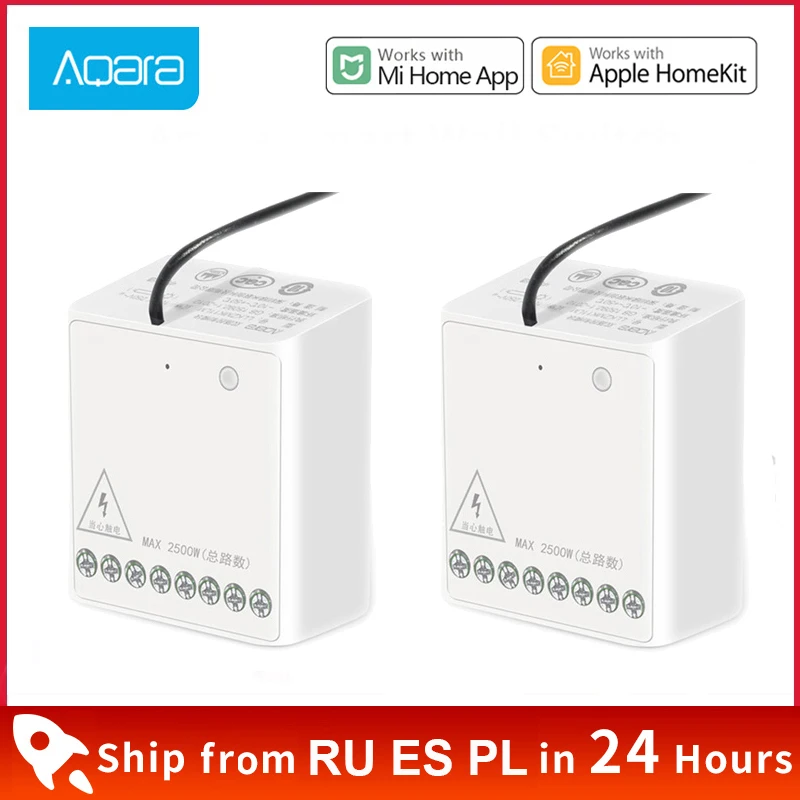 Xiaomi Aqara two-way Control Module Wireless Relay Switch Controller Smart Timer 2 Channels Work For Mijia Mi home Homekit APP