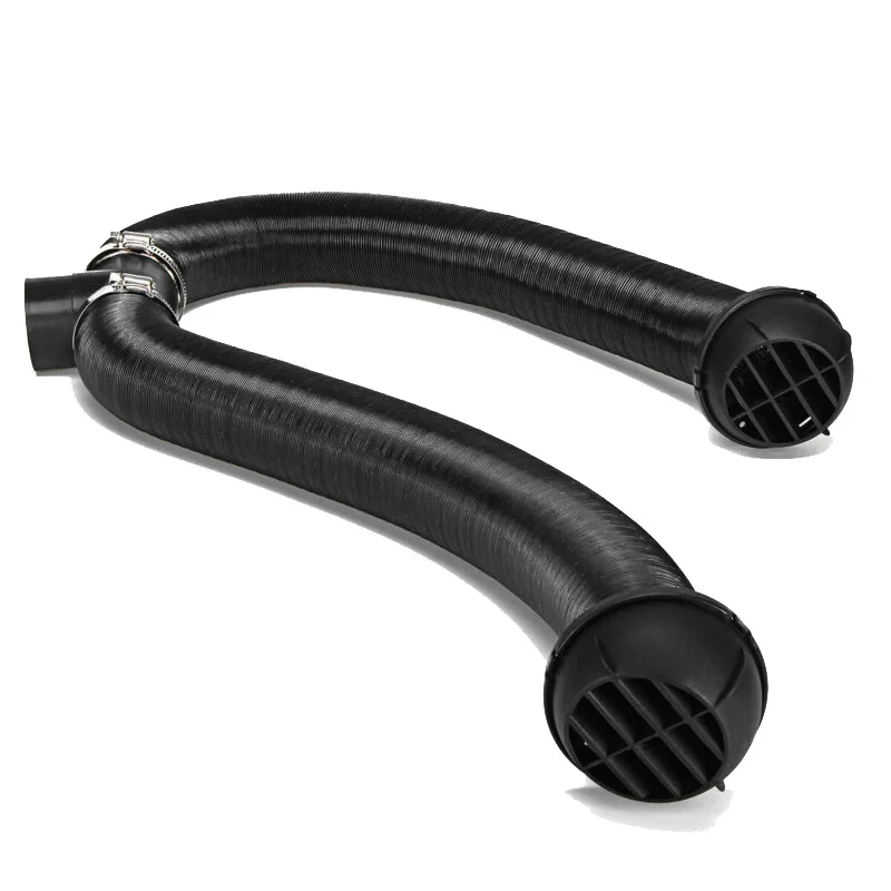 Пластиковый черный нагреватель воздуховод выход воздуховод T труба с зажимом шланга для 60 мм внутренний диаметр воздуховод автомобильные аксессуары