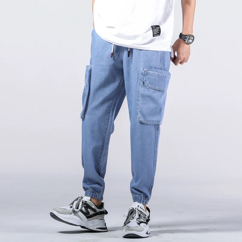 90% OFF Men's casual trousers overalls elastic waist full len multi-pocket plus fertilizer XL men's clothing big size cargo pants 7XL