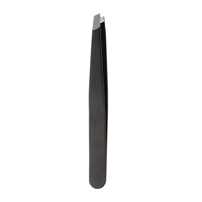 1pc rosa/preto de aço inoxidável sobrancelha pinça cabelo pluckers clipe sobrancelha trimmer cílios extensão clipe maquiagem ferramentas beleza