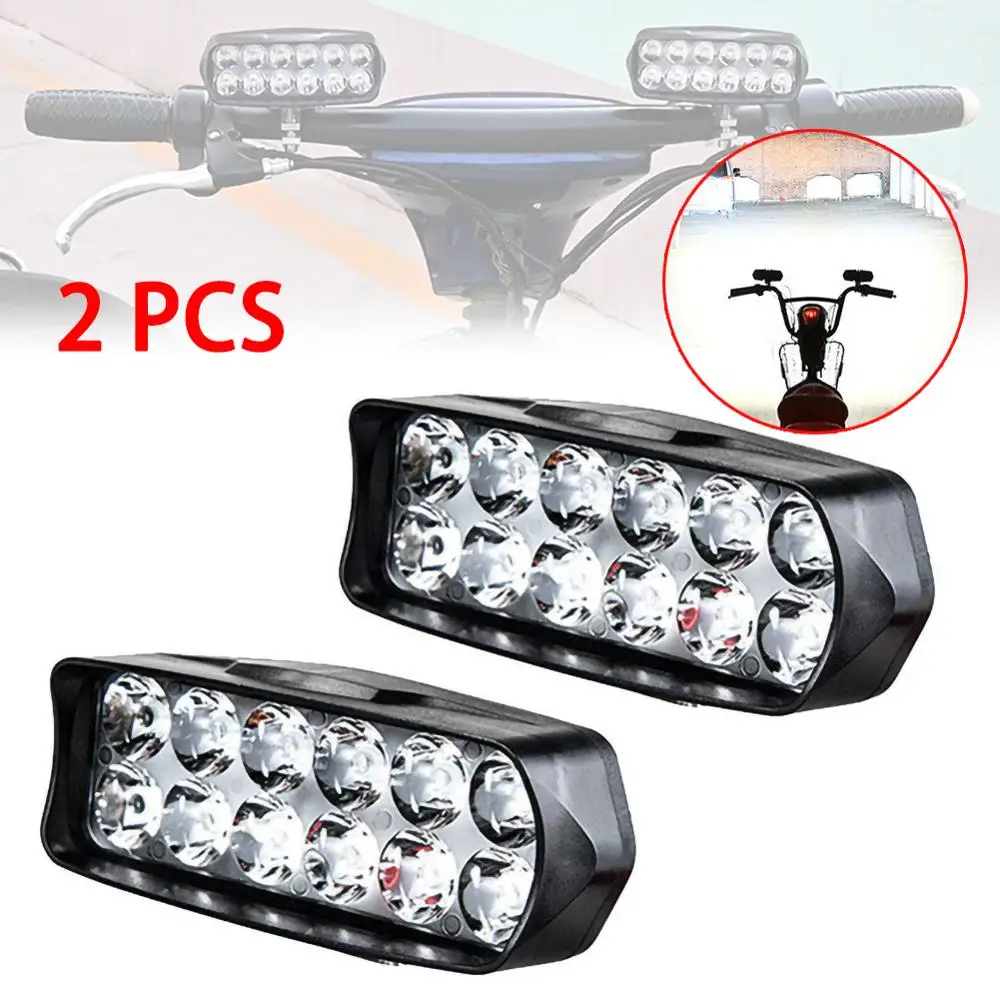 

Hot 2pcs motorcycle headlight 18W LED external light headlight spotlight anti-fog light waterproof universal Fast delivery CSV