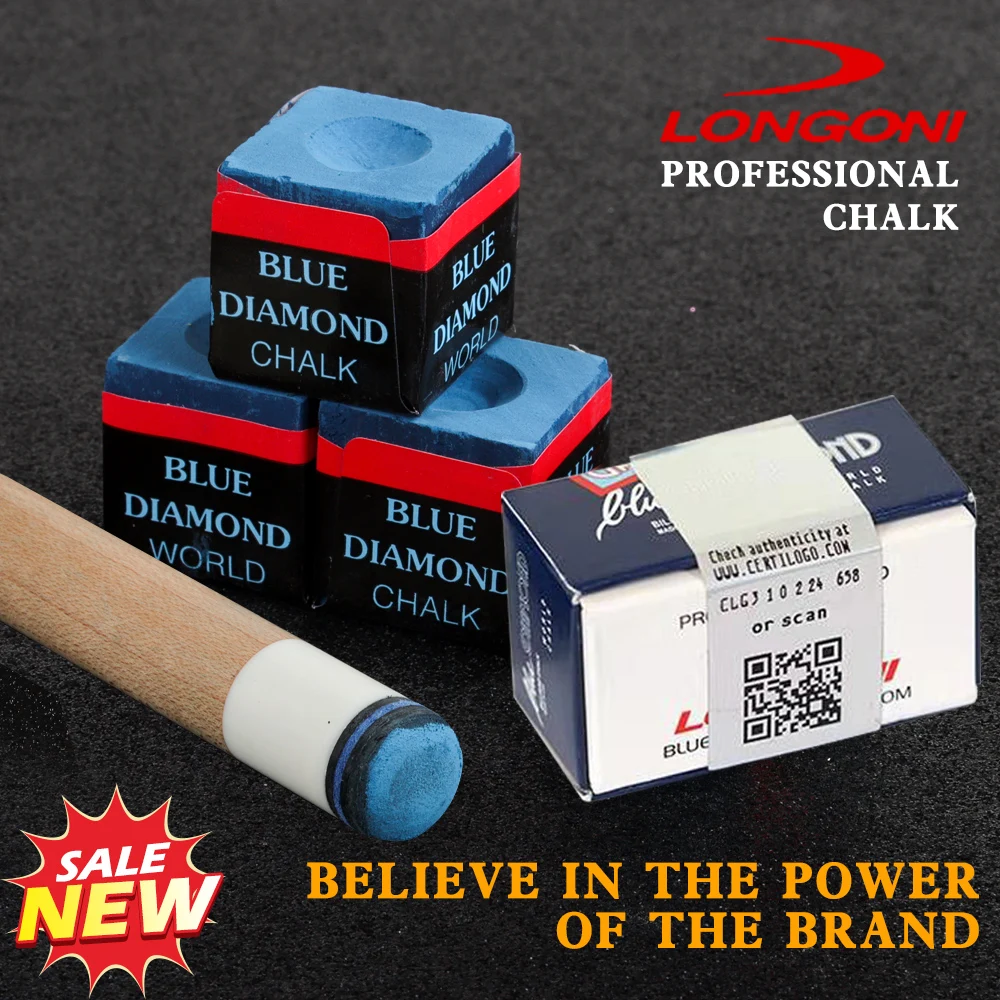 Longoni Blue Diamond Chalk High quality Billiards Oily Nature Pool