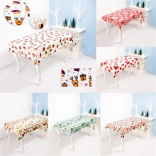 Одноразовая скатерть для стола Рождественский Декор для дома из ПВХ прочная