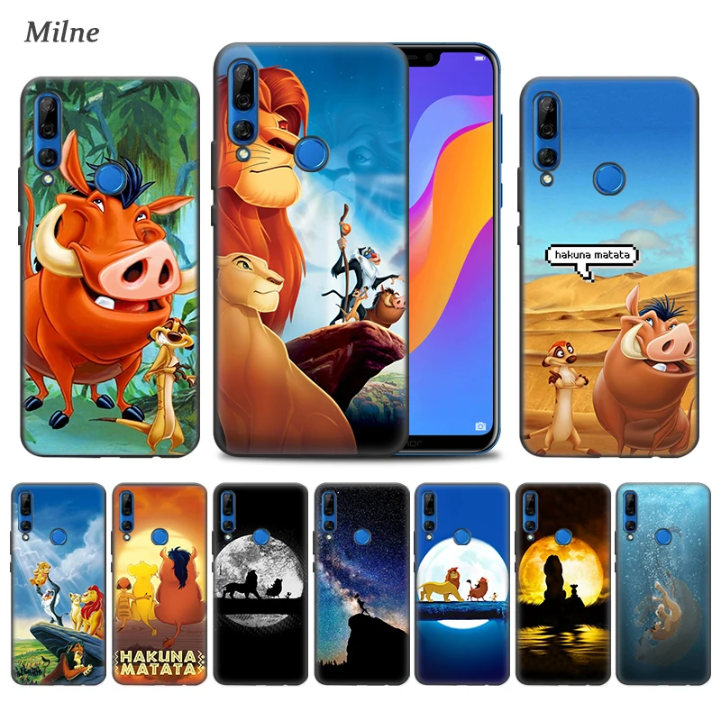 

Hakuna Matata Lion King Case for Huawei Honor 9X Pro Y9s Play 3 3e 10 20 20s 10i 8X 8C Y9 Y7 Y6 2019 Black TPU Funda Phone Cover