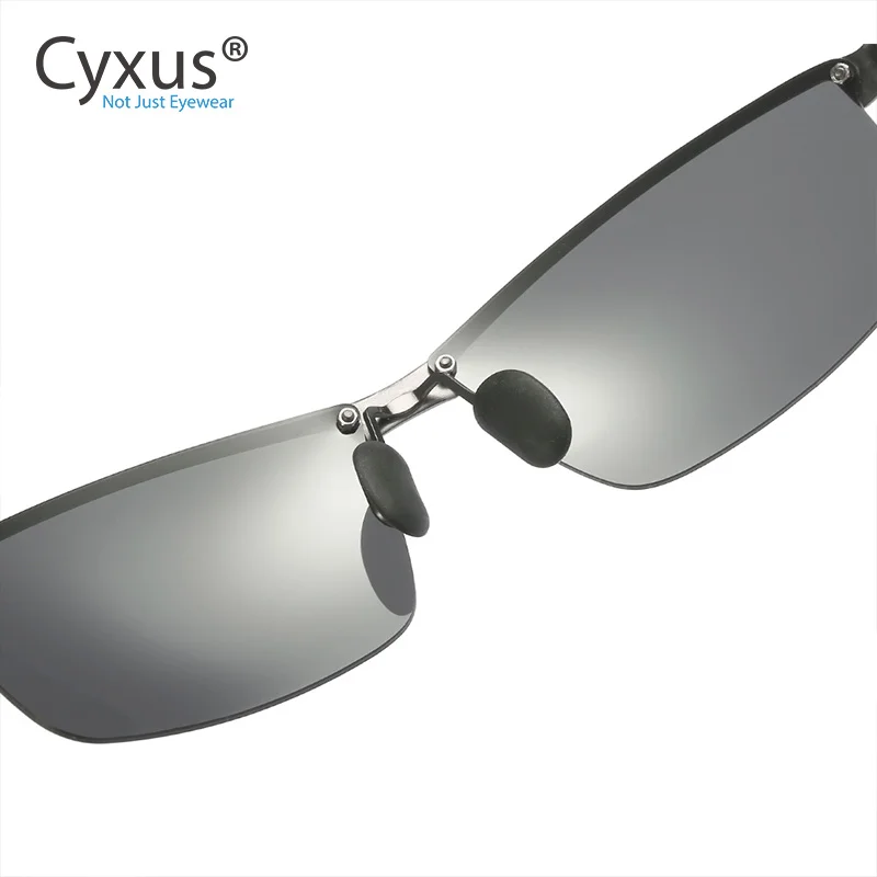 Cyxus Разработанный поляризатор UV400 зеркало для вождения прямоугольные солнцезащитные очки мужские для вождения рыбалки гольф на открытом воздухе-1983