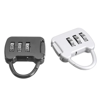 

Heavy Duty 3 Dial Digit Combination Lock Weatherproof Security Padlock Outdoor Safely Code Lock Black Silver