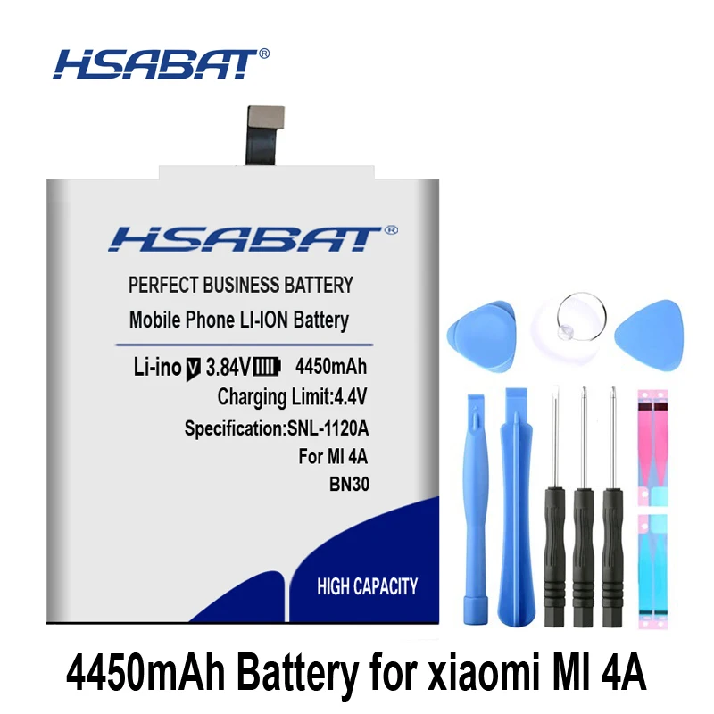 Аккумулятор HSABAT 4450mAh BN30 для Xiaomi Redmi 4A Redrice 4A Hongmi 4A