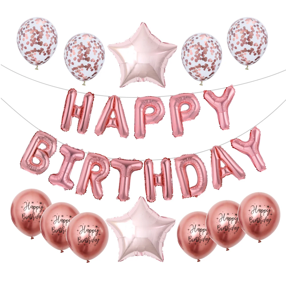 16 inch Letters HAPPY BIRTHDAY Latex Balloons Happy Birthday Party Decoration Kids Alphabet Air Baby Shower Supplies | Дом и сад