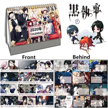 

2020 Year Japanese Anime Black Butler Desk Calendar Sebastian Cartoon Figure Calendars Agenda Organizer