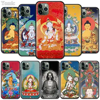 

Sakyamuni Buddha Fitted Case for Apple iPhone 11 Pro XR X XS MAX 7 8 6 6S Plus 5 5S SE Black Soft Silicone Phone Cover Coque