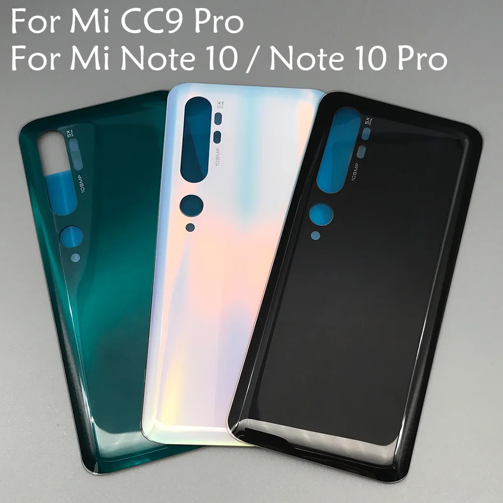 Новая задняя Стеклянная Крышка батарейного отсека для Xiaomi Mi Note 10 Pro крышка