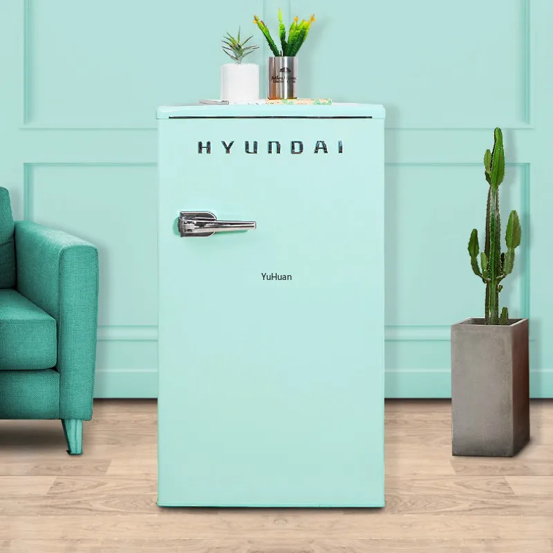 86L Korean Cosmetics Mask Refrigerator Small Single Door Type Home Retro Cold Storage Tea Leaf Mini Refrigerator