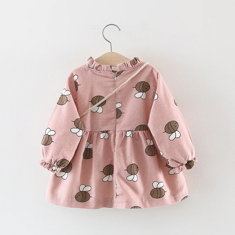 Menoea/осеннее платье для маленьких девочек; зимняя одежда для девочек; модное плотное хлопковое платье с цветочным принтом; платье для маленьких девочек