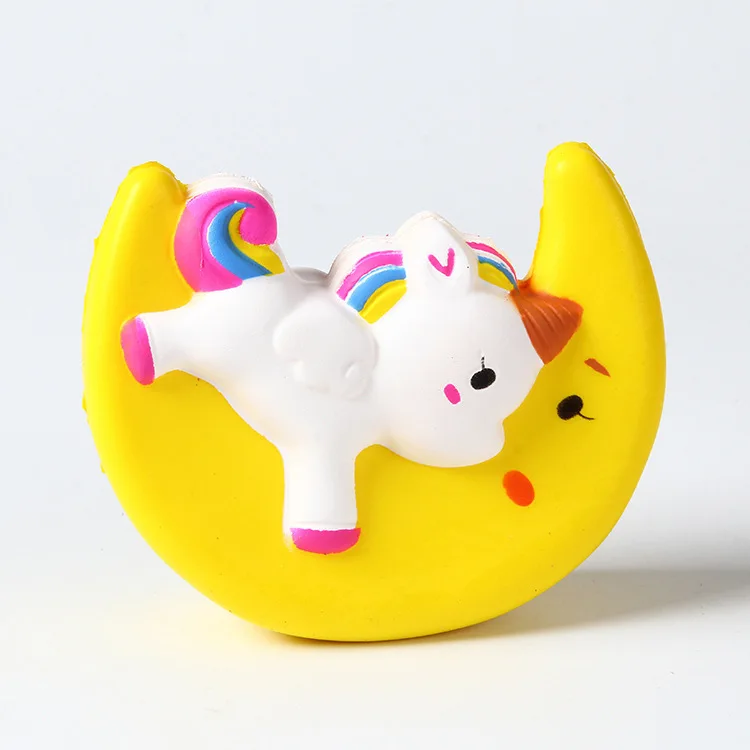 Мягкие медленно растущие игрушки розовый желтый антистресс Пегас Kawaii Луна Единорог сжимает игрушки Рождество подарок на день рождения для