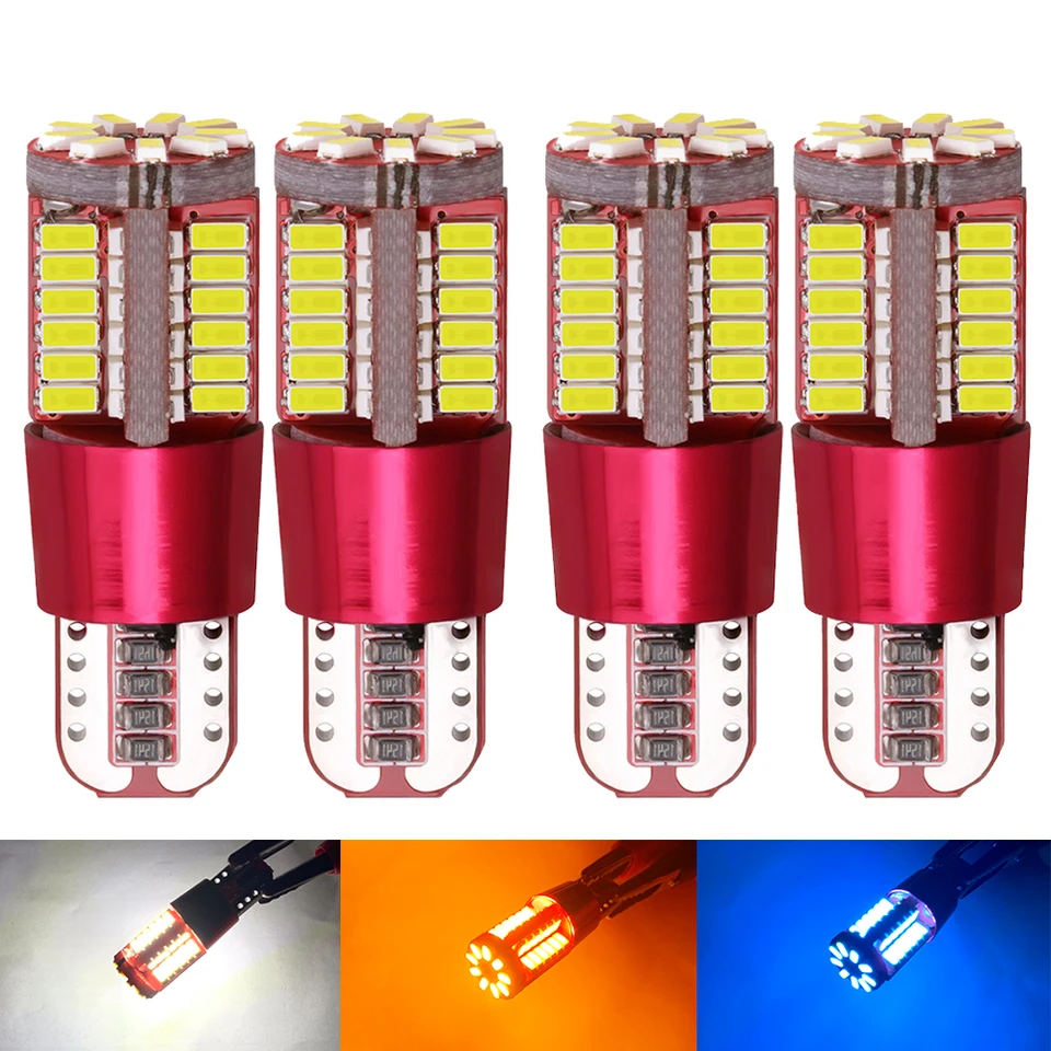 4PCS High Quality T10 W5W 168 192 Led Tail Light 3030 10smd 12V for Car Led  Auto Lamp CANBUS NO Error Car Marker Parking Bulb - AliExpress