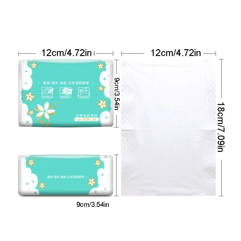 

12PCS Silky Smooth Soft Premium 3-Ply Toilet Paper Kitchen Toilet Facial Tissues