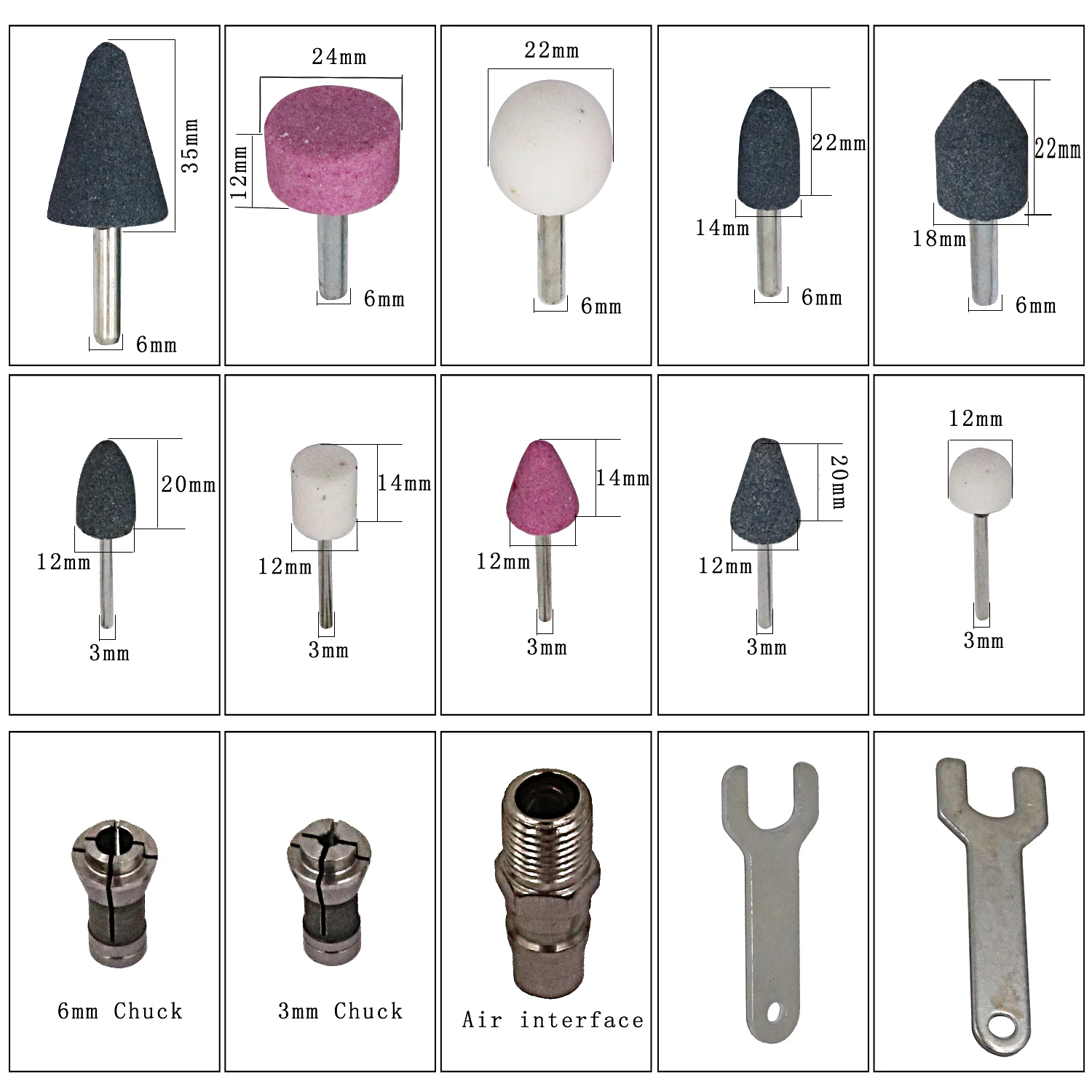 14 шт. воздушный компрессор, шлифовальный станок, шлифовальный полированный камень, набор 1/4, воздушная шлифовальная машина, мельница