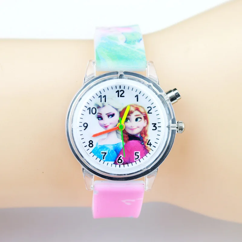 Pink Girl Детские часы с человеком-пауком для детей, цветной светильник-вспышка, электронные часы для девочек и мальчиков, подарок на день рождения, наручные часы, Прямая поставка - Цвет: Pink Girl