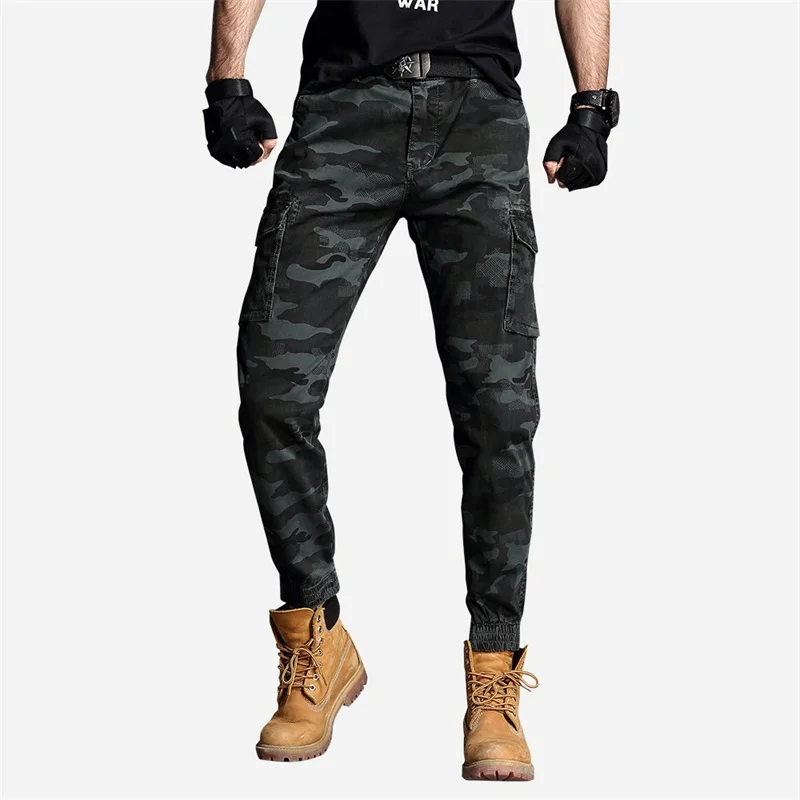 Camouflage Pants Military Cargo Pants Men Army Work Pantalones Combat SWAT Tactical Pants Camo Overalls Jogger Casual Trousers