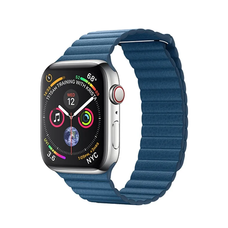 Натуральная кожа для apple watch band 4(iwatch 5) 44 мм 40 мм apple watch 3 2 1 ремешок 42 мм 38 мм аксессуары для запястья браслета
