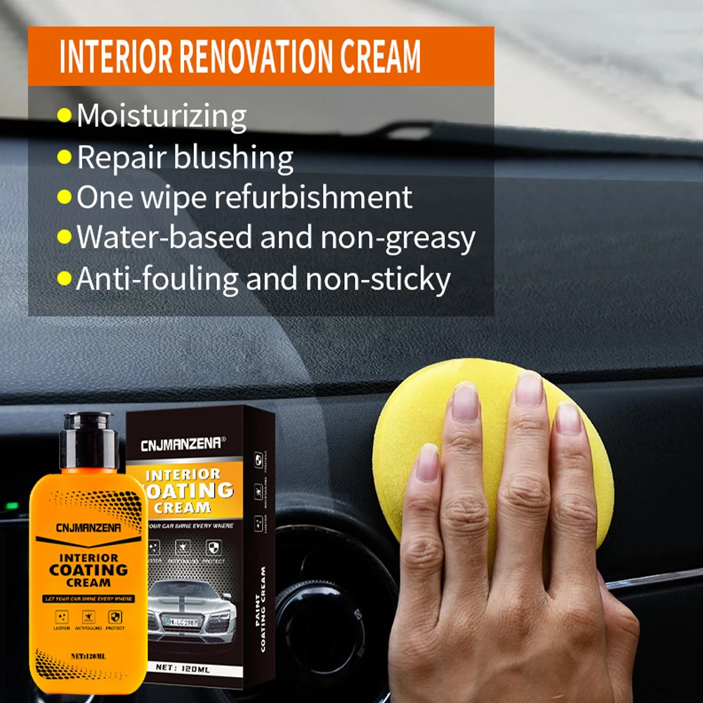 Car Paint Cleaner Cnjmanzena Car Coating Agent Auto Paint Cleaner Interior Leater Plastic Part Maintenance Refurbishing AgentCar Wax Crystal Plating Set Hard Glossy Wax Layer Covering Paint Surface Coating Formula Waterproof Film Car Polish Dropshipping meguiars scratchx