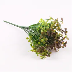 Enhance your product title to: Vibrant Green Four - Leaf Clover Artificial Plant for Home and Wedding Décor (PURPLE)