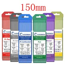 150 мм Вольфрам электроды Tig сварочные электроды 1,0 1,6 2,4 3,2 мм WL20 WP WR20 E3 WC20 WT20 WL15