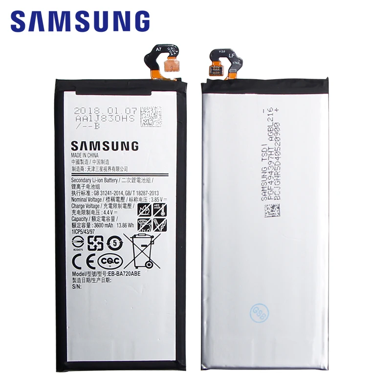 Samsung телефон батарея EB-BA720ABE 3600 мАч для samsung Galaxy A7 версия SM-A720 A720 Замена батареи+ Инструменты