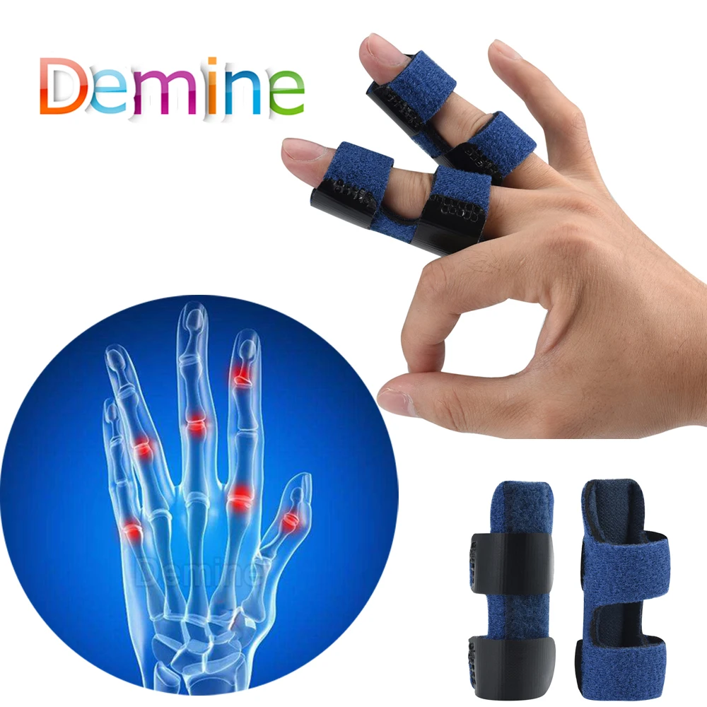 

Adjustable Finger Fixing Splint Straighten Brace Sprain Dislocation Fracture Arthritis Trigger Pain Relief Supporter Pads
