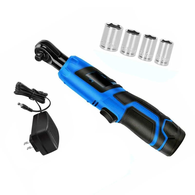 

Cordless 3/8 Electric 12V Ratchet Wrench Tool Set W/ Socket & Charger Kit