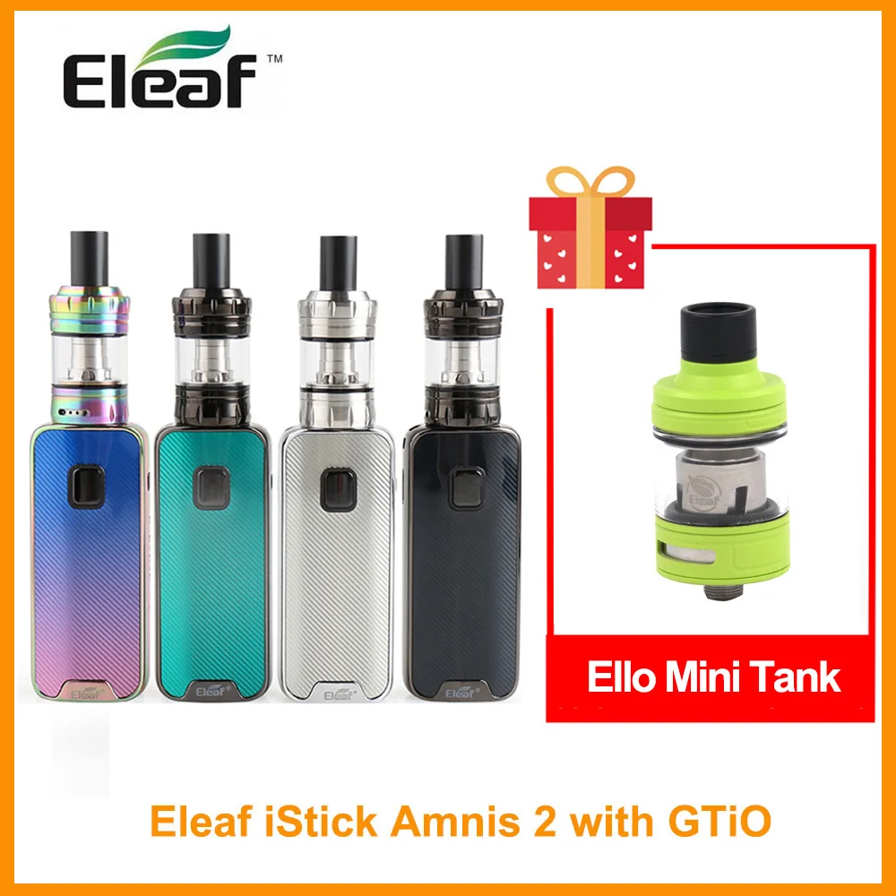 

Original Eleaf iStick Amnis 2 with GTiO Tank Built in 1100mAh Battery 3ml Tank 0.6ohm GT M/1.2ohm GT Coil Electronic Cigarette