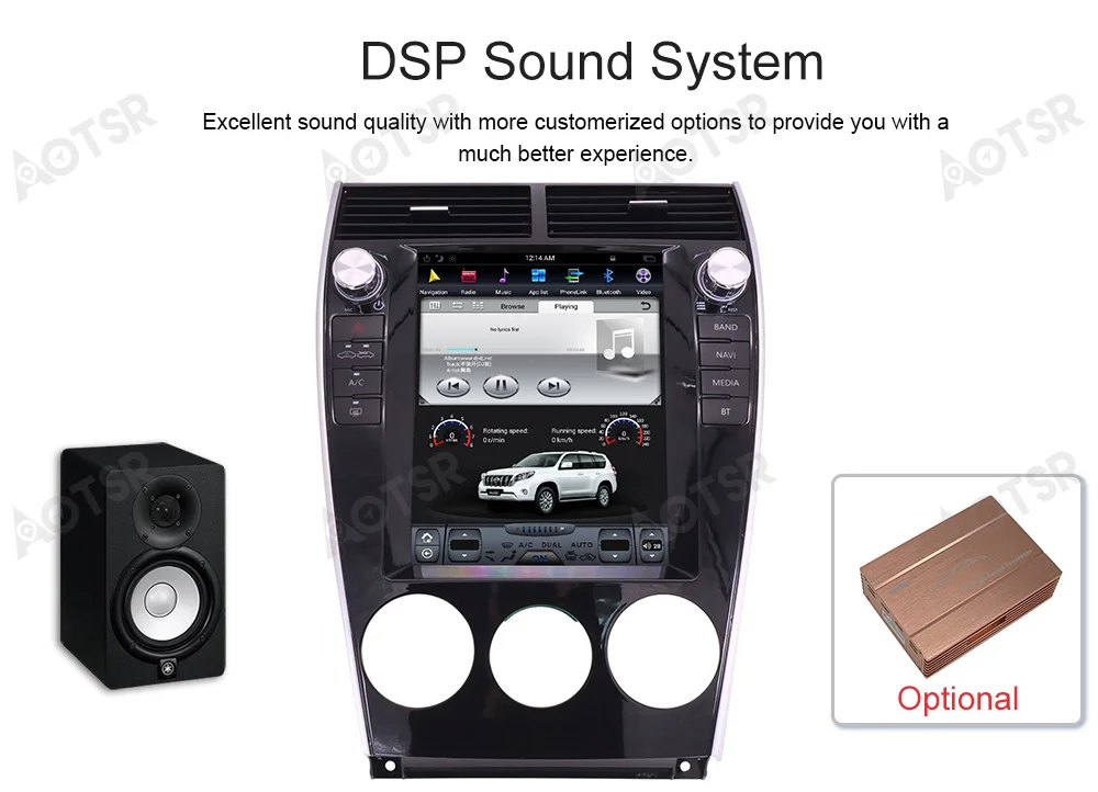 Clearance Tesla Style Android 7 Vertical Screen GPS Navigation No DVD Player For Mazda 6 2002-2008 Auto Stereo Multimedia Player Head Unit 30