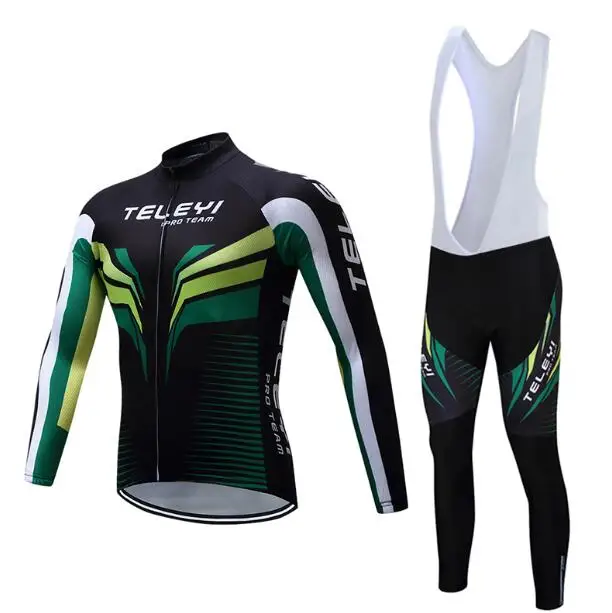 Jersey and Pants Осень Длинные рукава комплект одежды для велосипедиста для мужчин Pro team велосипед платье комплект нагрудник Велосипедный спорт костюмы велосипедная форма MTB Велоспорт Джерси спортивный комплект из двух предметов одежда для детей - Цвет: Jersey and Pants