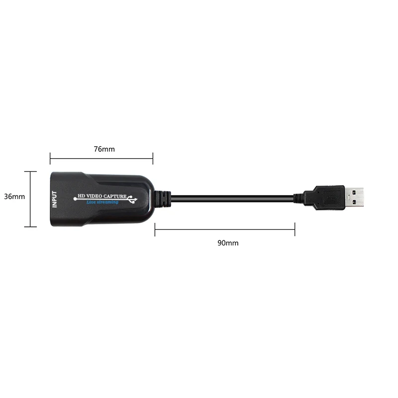 Dispositif de capture vidéo HDMI vers USB, carte de capture vidéo USB, enregistreur Grabber pour PS4, caméra DVD, diffusion en direct