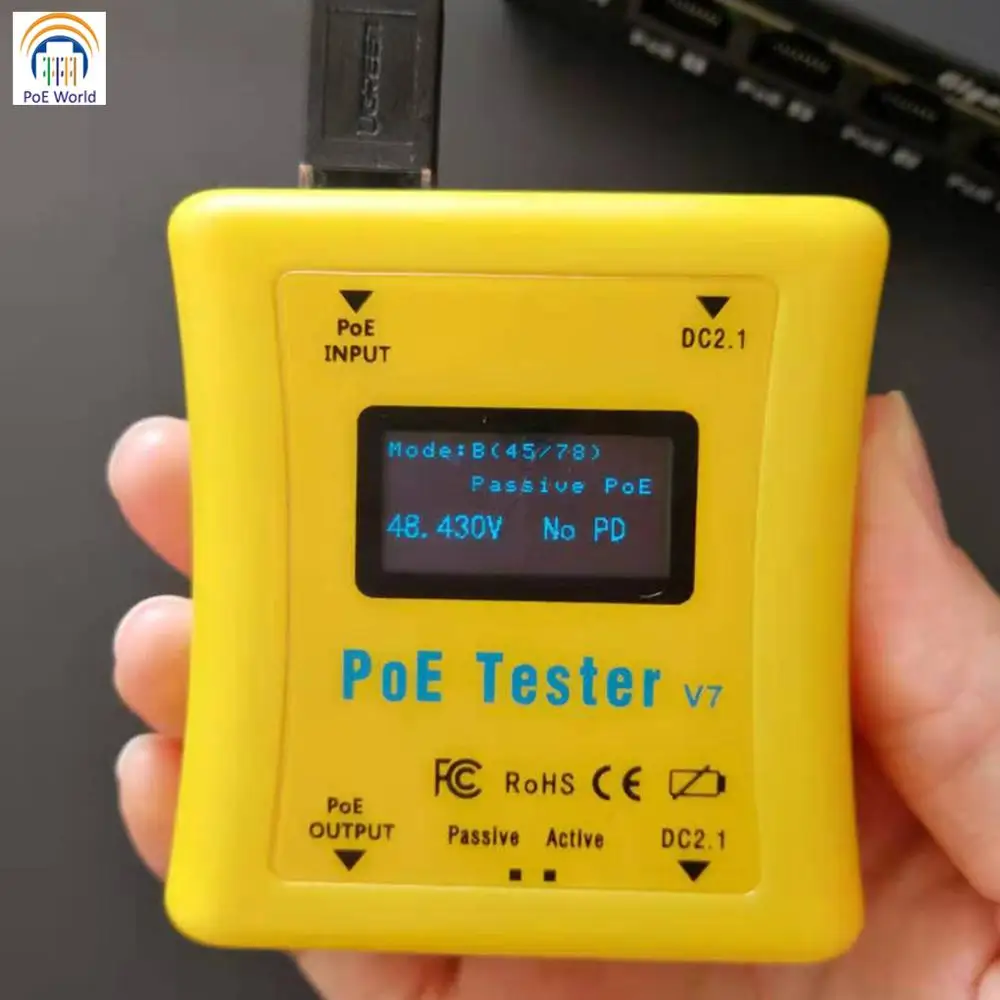 PoE World CCTV инструменты Тестер с портом детектор Светодиодный дисплей тестеры