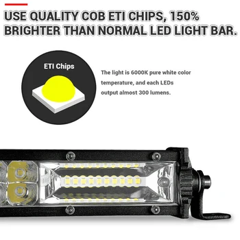 

Parts LED Light Bar Car Auto Shockproof Slim Double Dual Row Combination