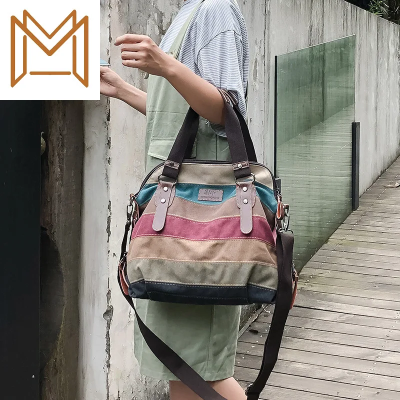 

2019 Portable Leisure Time Single Shoulder Span Capacity Woman Package Colour Split Package