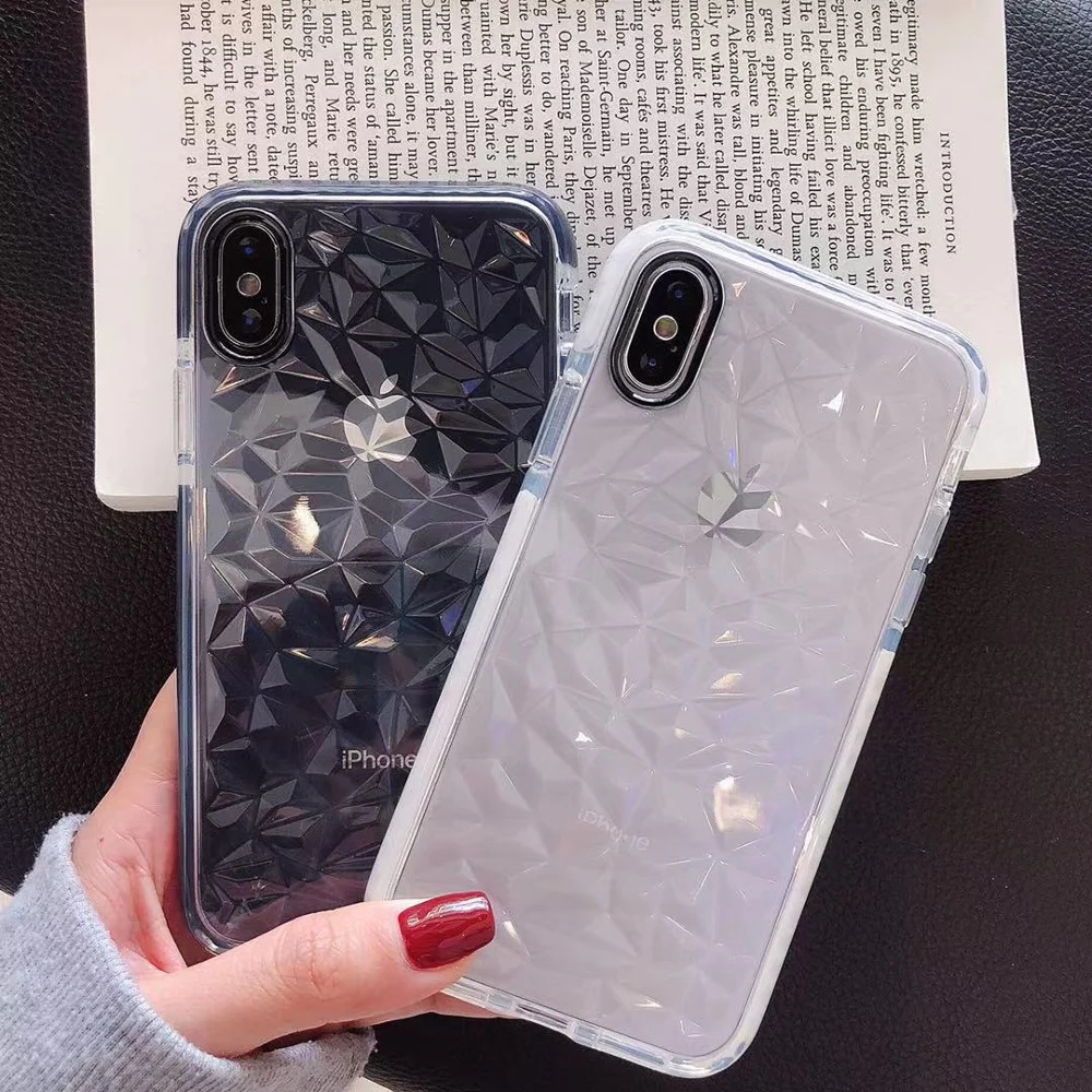 

Transparent Diamond Pattern Soft TPU Case For Samsung Galaxy A50 A70 A30 S10 S9 S8 Plus Note 9 10 S7 Edge Case Shockproof Cover