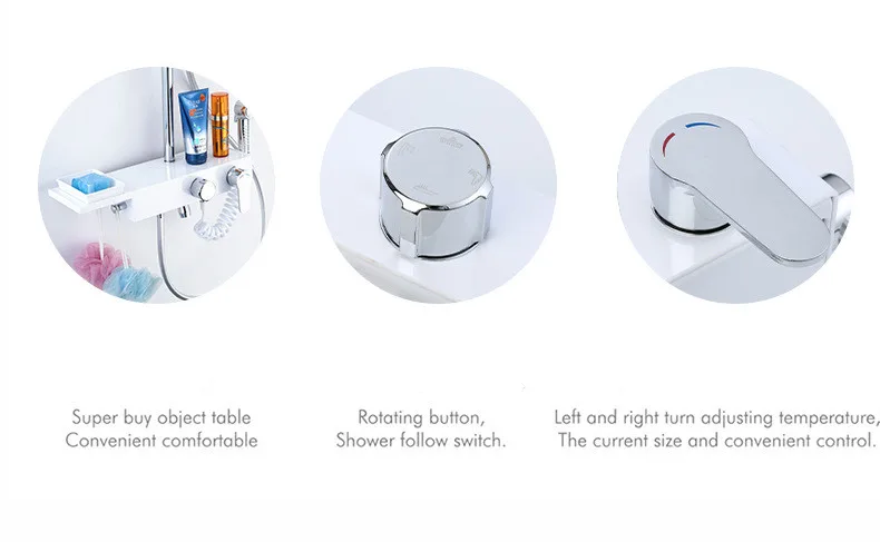 Description Picture 4 of itemShower Faucets Bath Tub Mixer Bathroom Set Waterfall Faucet Bath Shower System