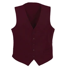 Men's Suit Vest Black Stain Business Waistcoat Jacket Grey Burgundy Formal Slim Fit Gilet Homme Vests For Groosmen Man Wedding