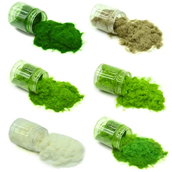 3mm Static Grass Powder Turf Flocking Nylon Toy Model Scene Making 60G Six-Color / Monochrome Diorama Sand Table Layout 1