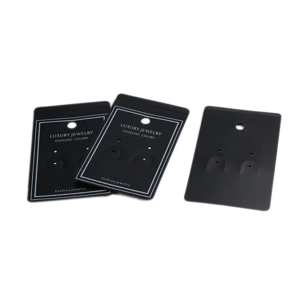 Doreen Box 10 листов украшения из ПВХ дисплей карты прямоугольник черное сообщение "Роскошные ювелирные изделия" ожерелье серьги цена бирка упаковка