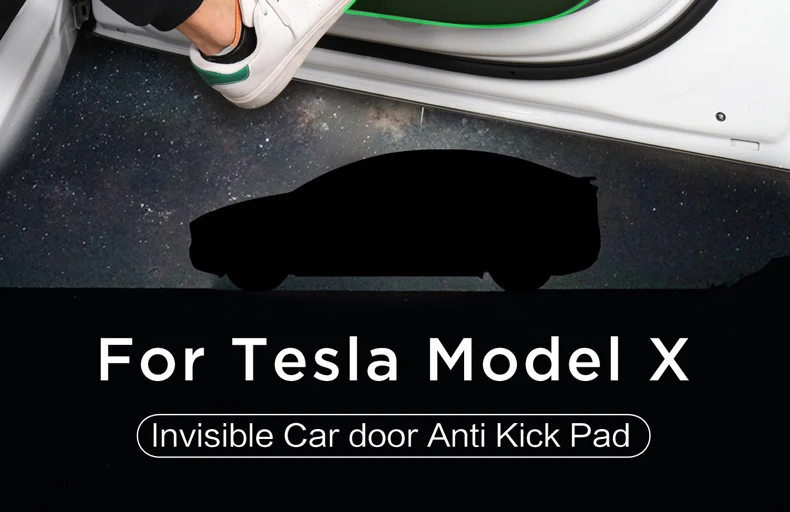 LUCKEASY для Tesla модель X- hide anti Kick Pad Защитная пленка с боковым краем
