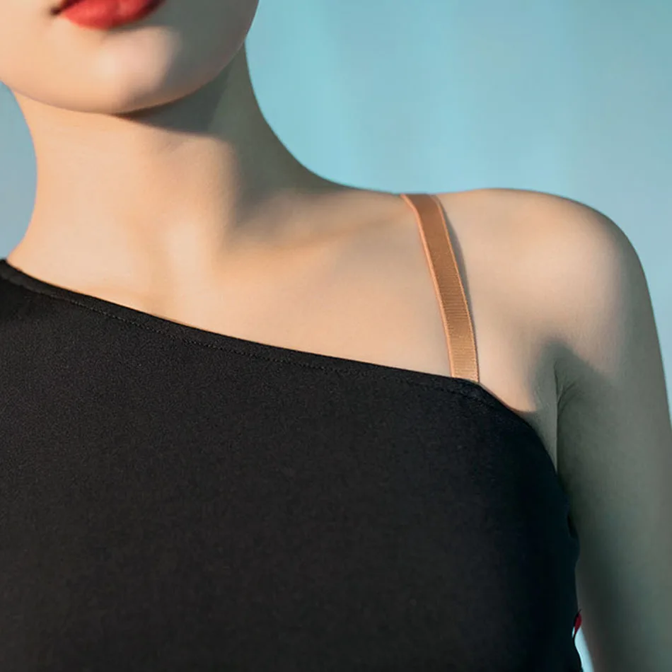 One Side Shoulder Women Latin Dance Tops Latin Dancing Tops Practise Tango Chacha Dancing Performamnce L1140 dance shirts