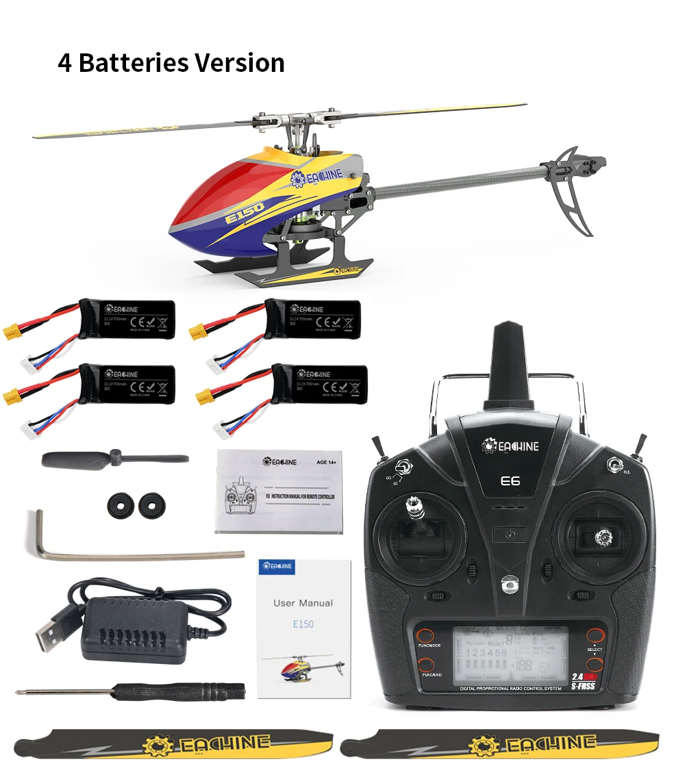 ラジコン　ヘリコプター　Eachine E150　バッテリー３個付き ラジコン ヘリコプター Eachine E150 バッテリー3個付き - メルカリ